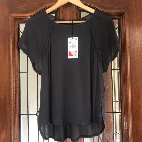 Zara Shirt - Size USA M (MEX 28) Khaki Colour - Picture 5 of 10